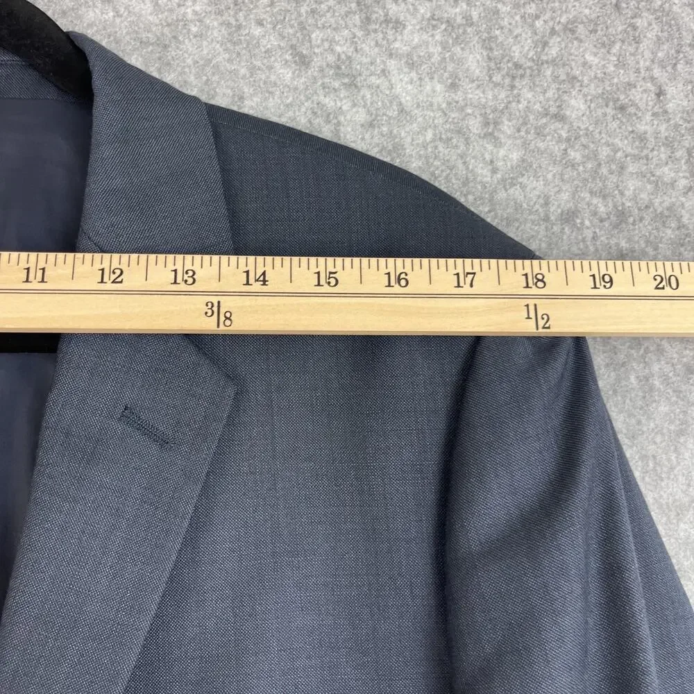 J Crew‎ Thompson Blazer Sport Coat Mens 42L Blue Wool 2 Button Preppy Career